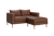 The Essential Loveseat Sectional in Cactus Leather