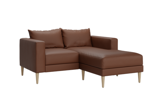 The Essential Loveseat Sectional – Sustainable Cactus Leather Couch by Sabai