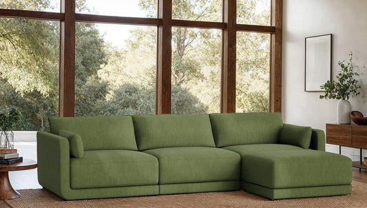 Eva Modular Sofa with Reversible Chaise – BenchMade Modern, 116" x 70"