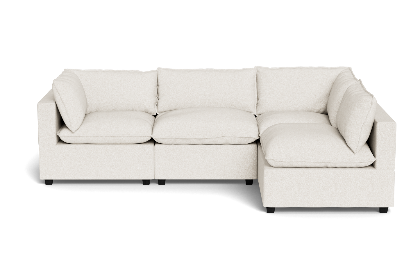 Kova Pillow Cushion L-Shape Sofa – Extra-Deep Modular Couch by Albany Park