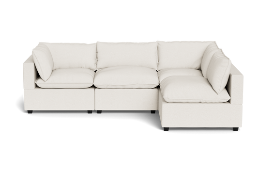 Kova Pillow Cushion L-Shape Sofa – Extra-Deep Modular Couch by Albany Park