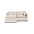 Kova Pillow Cushion Sofa 86" + Ottoman - Alabaster Performance Boucl√©