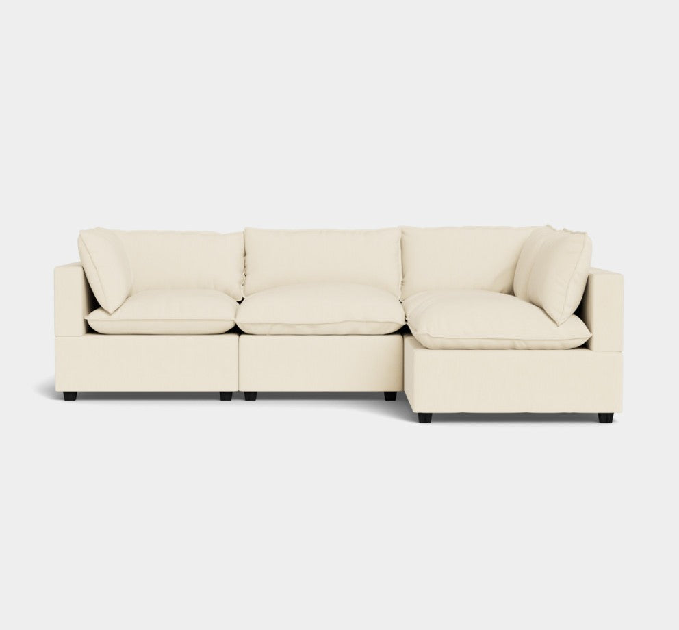 Kova Pillow Cushion L-Shape Sofa – Extra-Deep Modular Couch by Albany Park