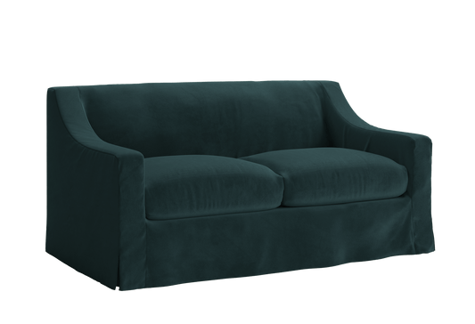 The Evergreen Loveseat in Recycled Velvet – Sustainable Compact Sofa by Sabai