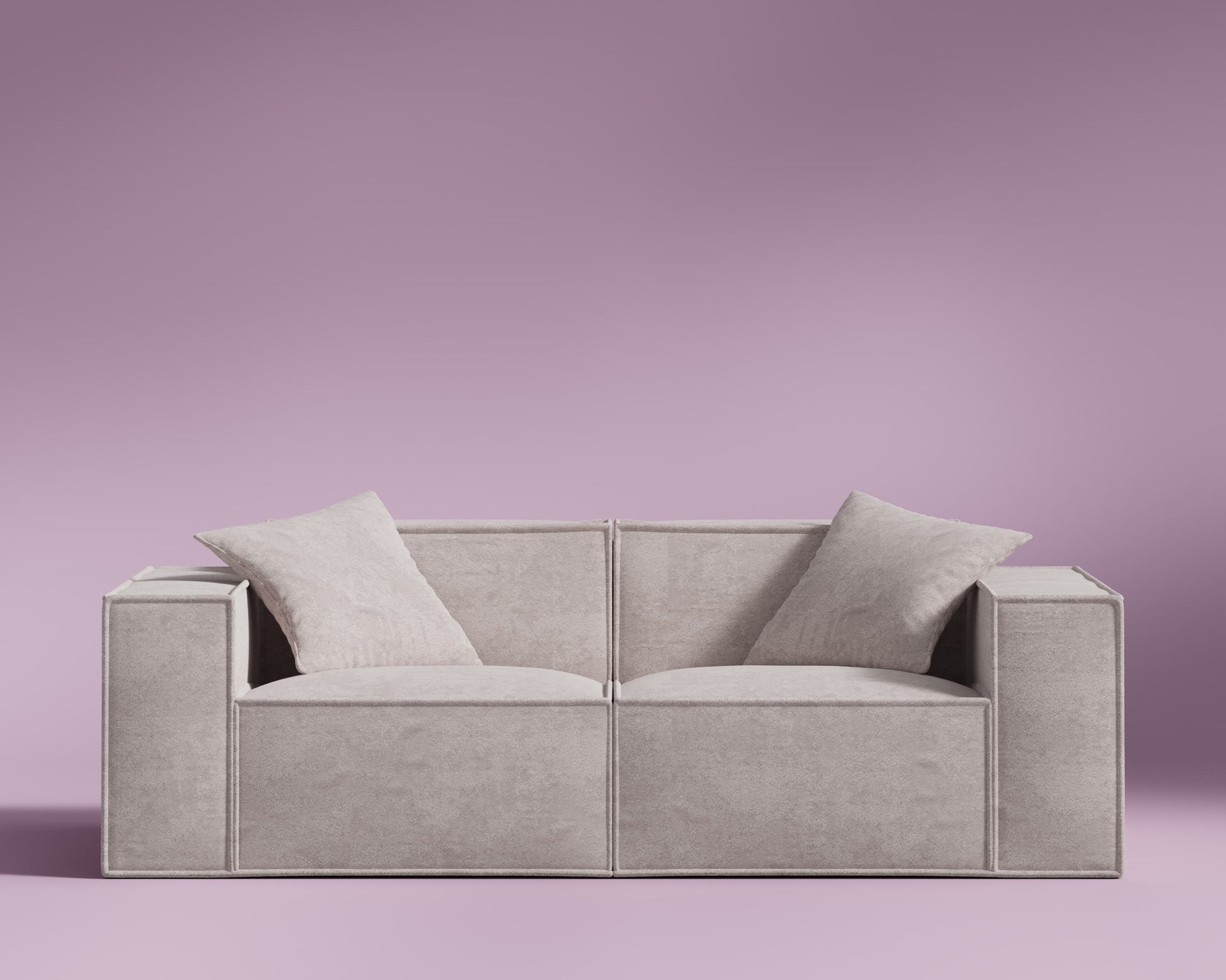 M1 Sofa Loveseat - Beryllium Blush