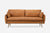Park Sofa - Distressed Vegan Leather / Gold