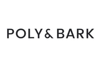 The image displays the words "POLY & BARK" in bold, black uppercase letters against a plain white background.
