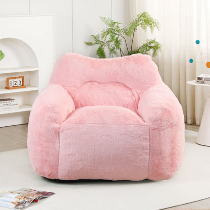 Beanbag Sofa Chair With Armrests Stuffed High Density Foam