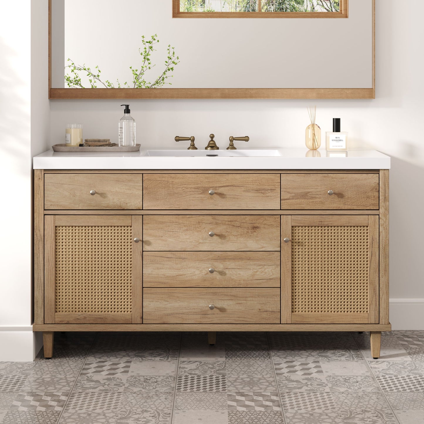 Modern Bathroom Vanity With Sink, Soft Close Drawers