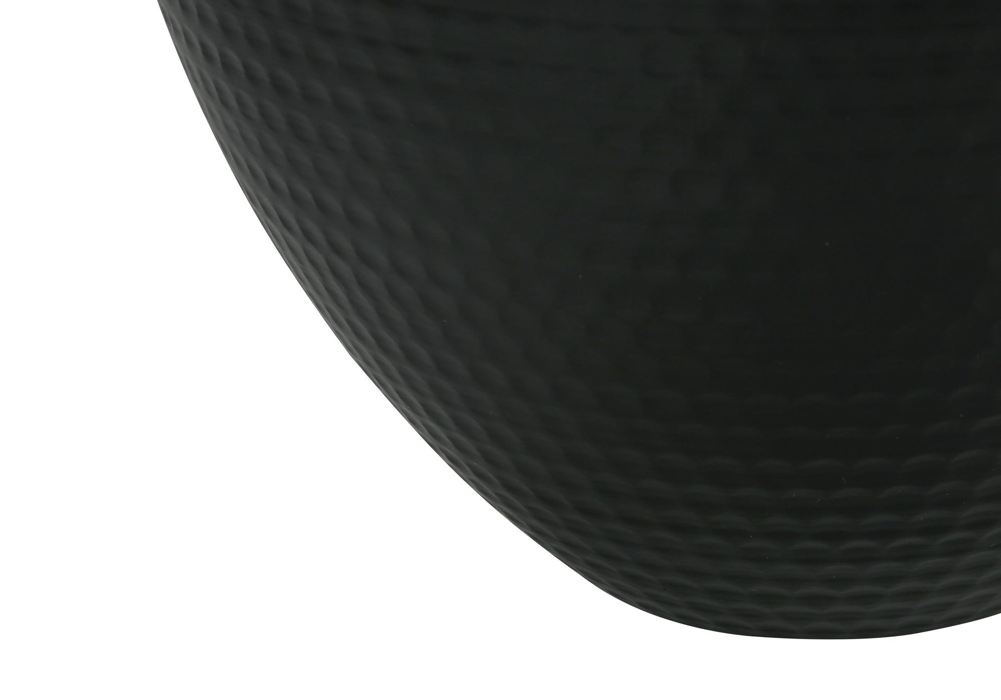 Close-up of the lower half of the Lighting, Table Lamp, Transitional - Black, highlighting its slightly rounded shape and subtle checkered or dimpled texture.