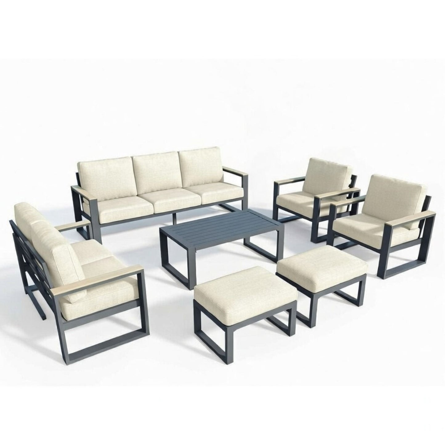 Modern Outdoor Sofa Set With Coffee Table