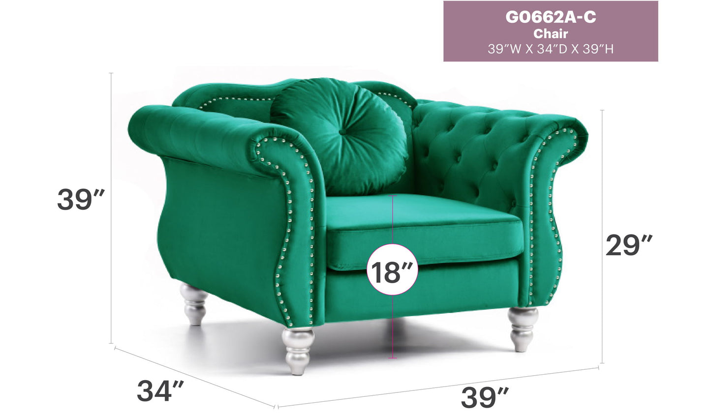 Chic Transitional Flared Arm Chair