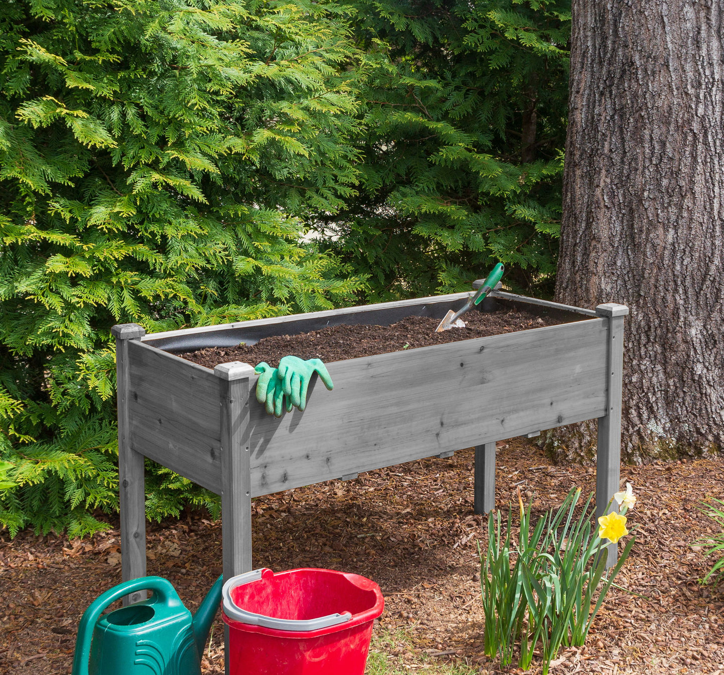Raised Garden Bed With Legs, Elevated Planter Box For Outdoor Plants