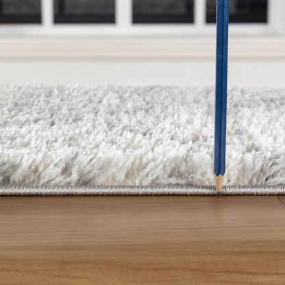 Loft Shag - 5' 3" X 7' Polypropylene, Shaggy Area Rug - Gray