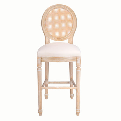 French Country Bar Chairs With Round Back (Set of 2)