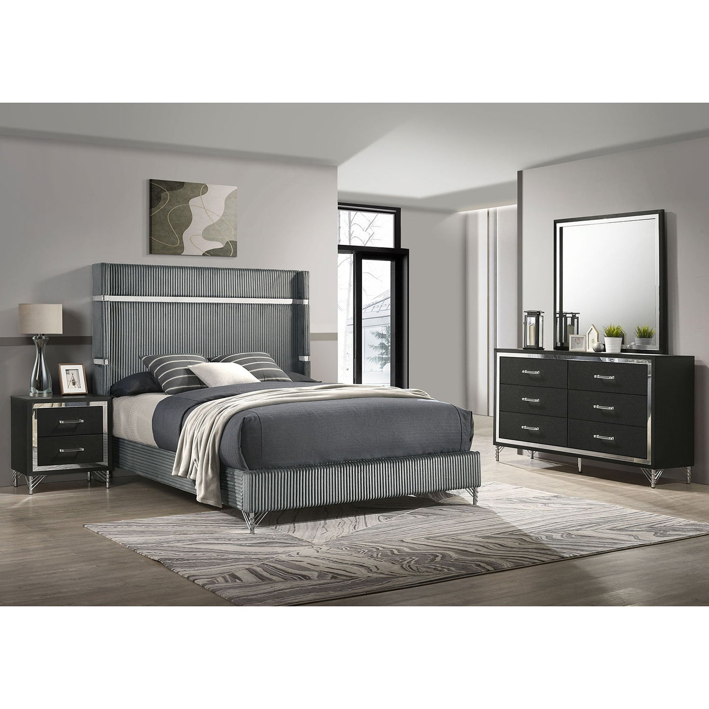 Malcolm - Bedroom Set With Wingback Design