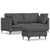 Dark Gray / 38"W x 76"D x 34"H