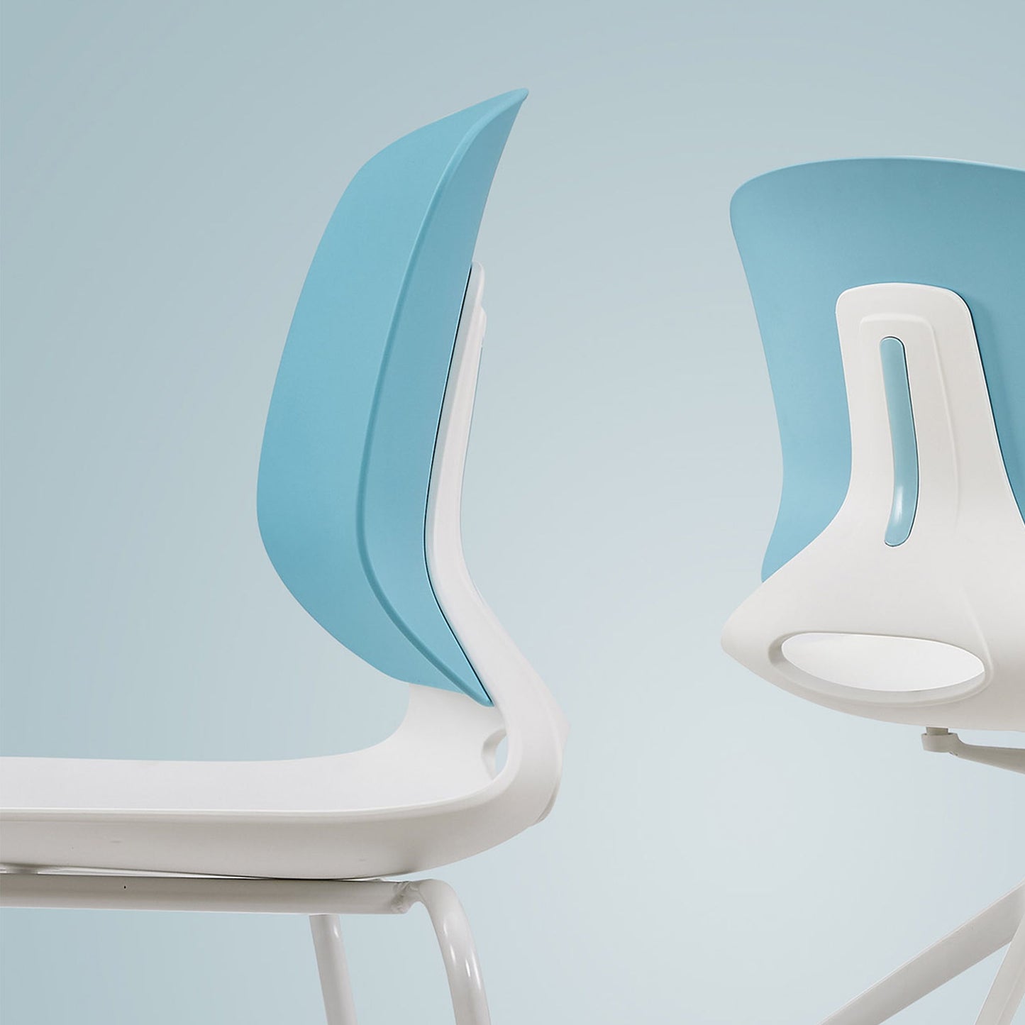 Ergonomic Backrest Stacking Chairs (Set of 4)