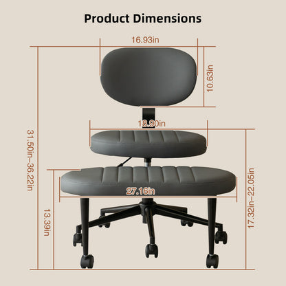 Ergonomic Cross Legged Office Chair With Back Support