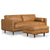 Light Brown / 3 Seater Sofa With Ottoman