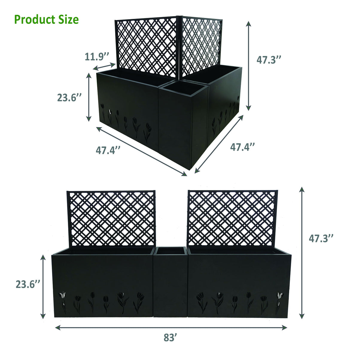 Tall Planter Raised Garden Bed With Trellis