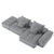 Dark Gray / 2 Seater Sofa With Ottoman