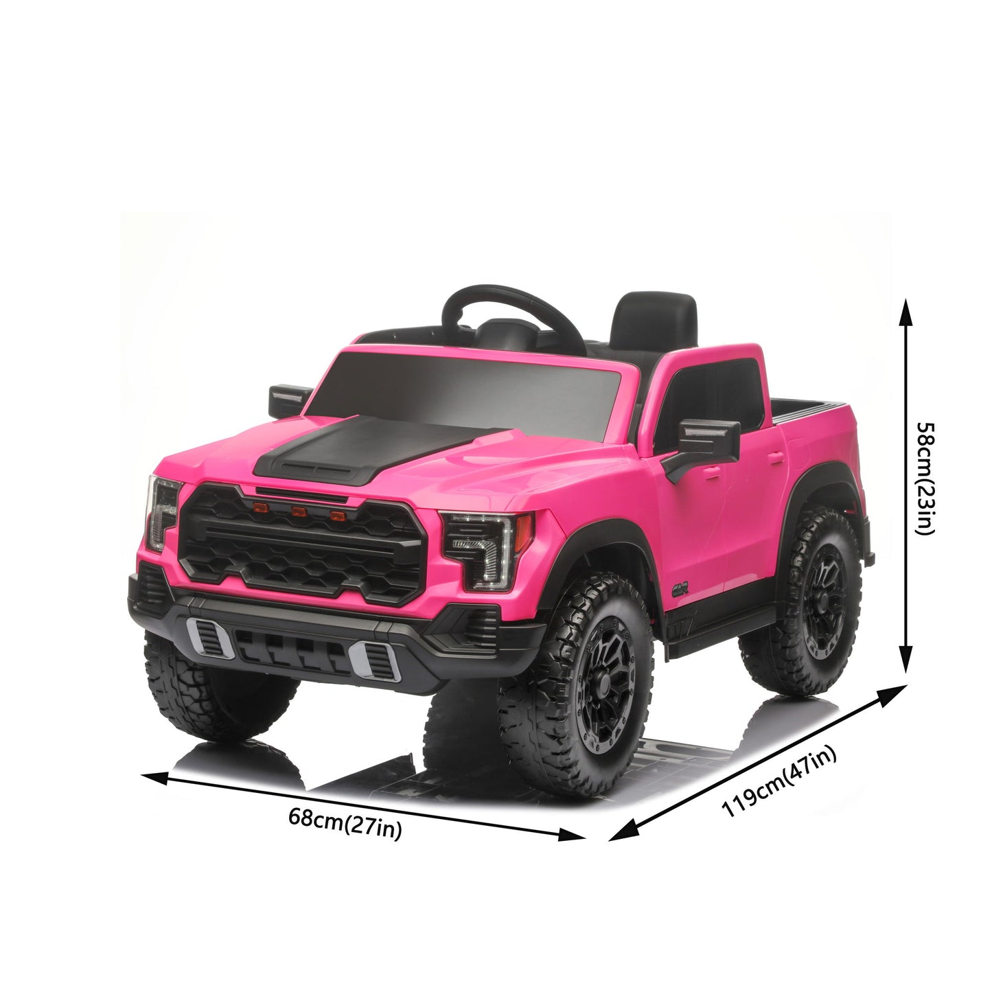 12V Kids Ride On Car With Remote Control, 4 Wheel Shock Absorption, Multifunctional Music Player Perfect Gift For Toddlers - Pink