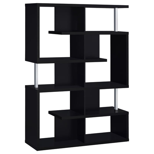 Copper - 5 Shelf Bookshelf Storage Unit - Black