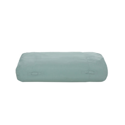 The Kasper Water Resistant Lounger Bean Bag is a rectangular, light blue-green cushion with two small fabric handles on the side, shown against a white background.
