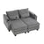 Dark Gray / 63"W x 53.9"D x 31.5"H