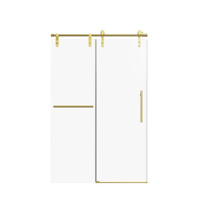 Frameless Single Sliding Shower Doors With Towel Rail & Handle
