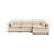 Kova Pillow Cushion L-Shape - Almond Performance Velvet