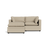 Kova Pillow Cushion Sofa 86" + Ottoman - Birch Performance Brushed Canvas