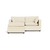 Kova Pillow Cushion Sofa 86" + Ottoman - Dune Performance Linen