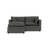 Kova Pillow Cushion Sofa 86" + Ottoman - Licorice Performance Chenille