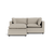 Kova Pillow Cushion Sofa 86" + Ottoman - Oatmeal Performance Chenille