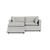 Kova Pillow Cushion Sofa 86" + Ottoman - Pearl Grey Performance Linen