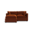 Kova Pillow Cushion Sofa 86" + Ottoman - Rust Performance Velvet