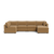 Kova Box Cushion U-Shape - Camel Performance Velvet