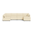 Kova Box Cushion U-Shape - Champagne Performance Linen