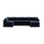 Kova Box Cushion U-Shape - Navy Performance Velvet
