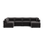 Kova Box Cushion U-Shape - Onyx Performance Velvet