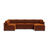Kova Box Cushion U-Shape - Rust Performance Velvet