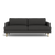 Lido Sofa 75" - Black Sunbrella Linen