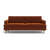 Lido Sofa 75" - Rust Performance Velvet