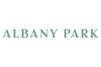 Albany Park" is written in bold, uppercase green letters centered on a white background.