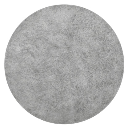 The Laddie - Weathered Table features a round, flat surface with a gray, stone-like texture, shown against a white background.