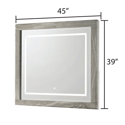 Jazz - LED Mirror With Touch Sensor Switch (Dresser Not Included) - White