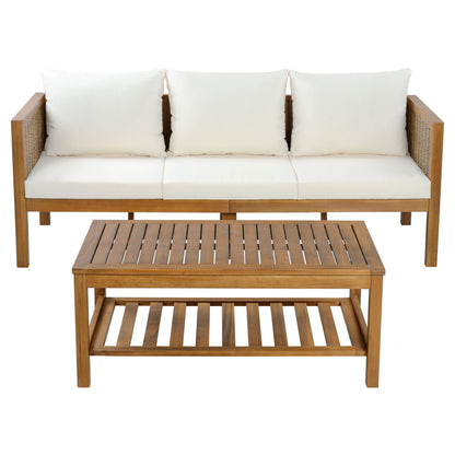 Patio Set Outdoor With Coffee Table And Cushions
