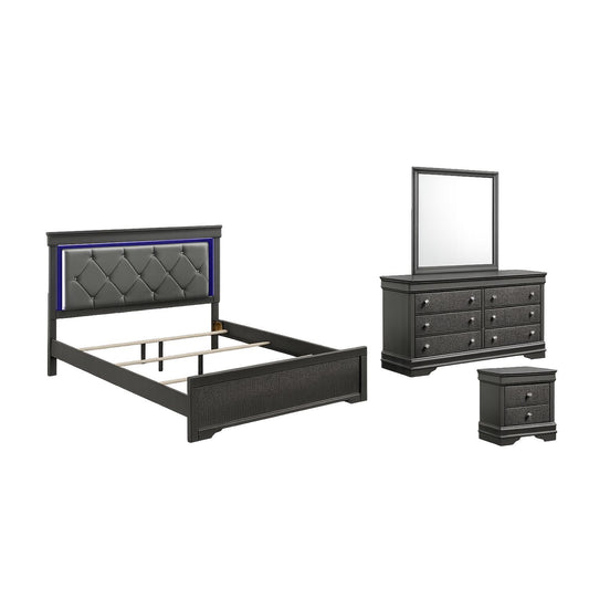 Blaze - Modern Bedroom Set With LED Headboard